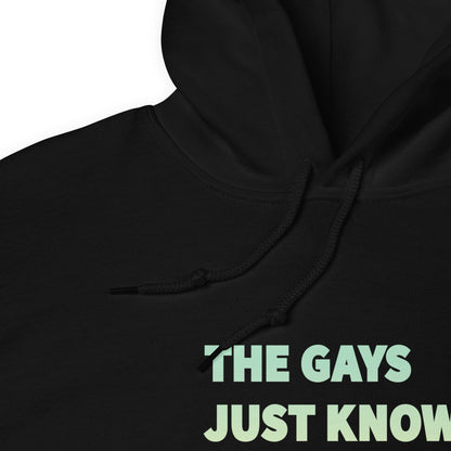 The Gays Just Know Unisex Hoodie – Pastel Rainbow Queer White Lotus Sweatshirt