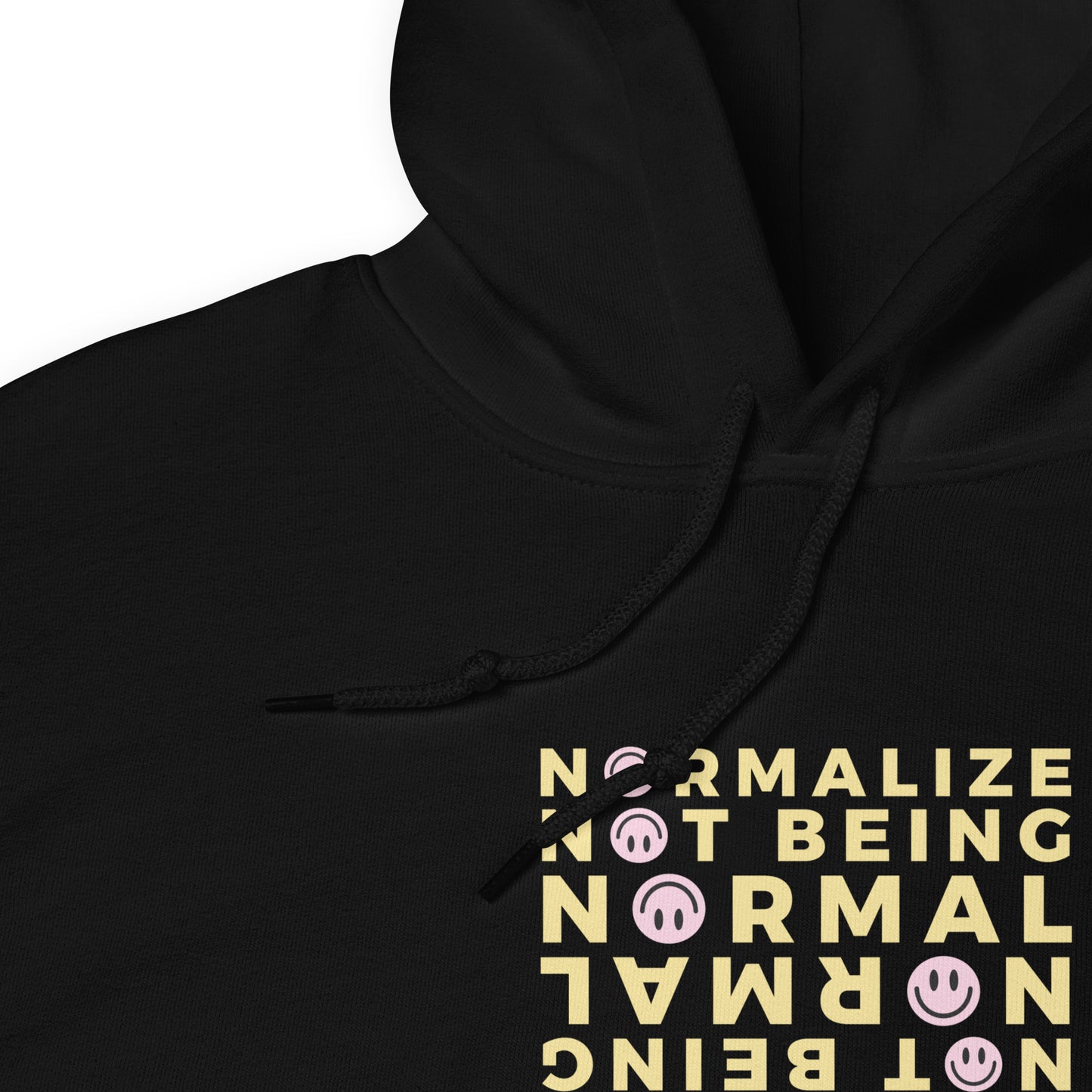 Non-normative Affirmation Unisex Hoodie – Yellow Neurodiverse Empowerment Sweatshirt