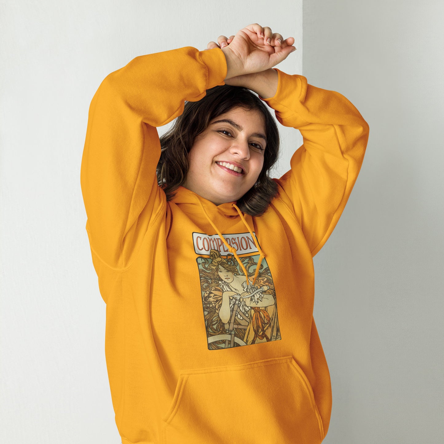 Vintage Compersion Unisex Hoodie – Art Nouveau Polyamory Symbol Unisex Sweatshirt