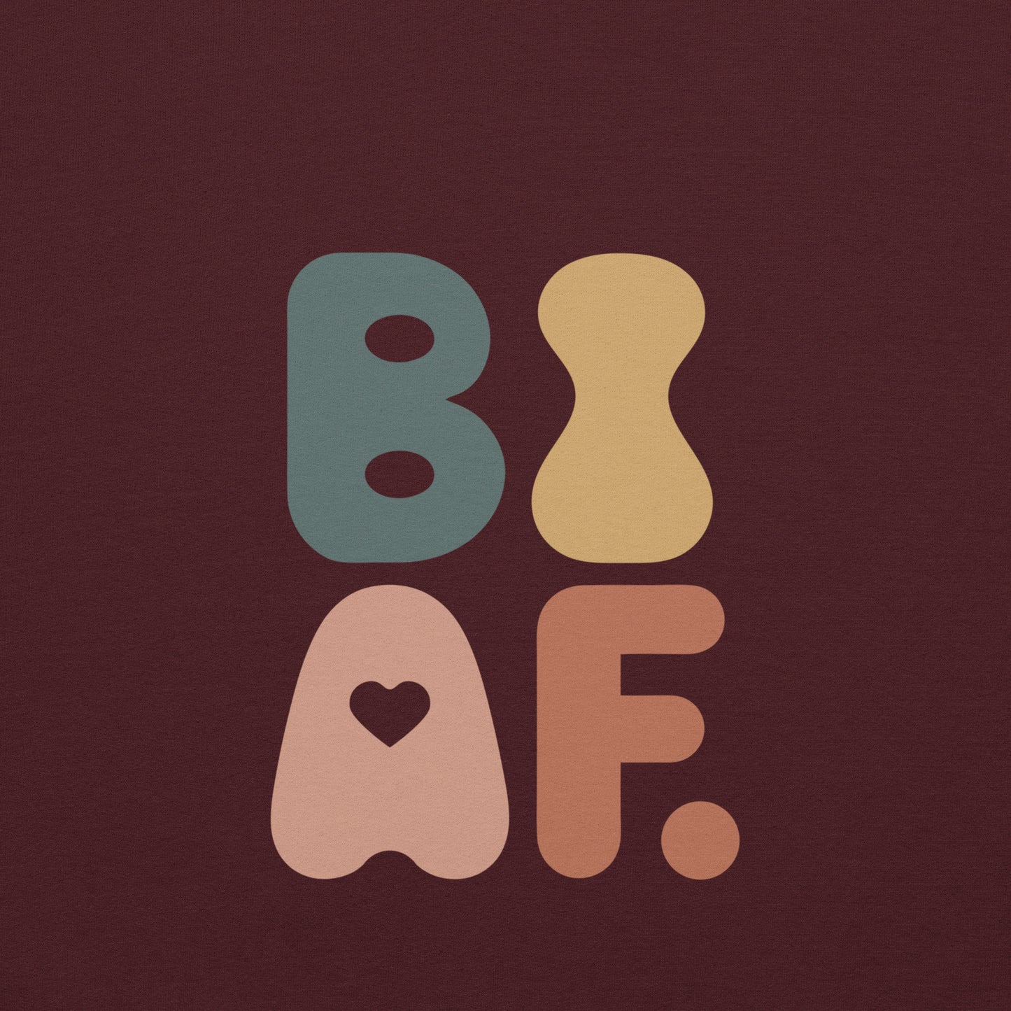 BI AF Bisexual Pride Unisex Hoodie – Bold Retro LGBTQ+ Colorful Sweatshirt