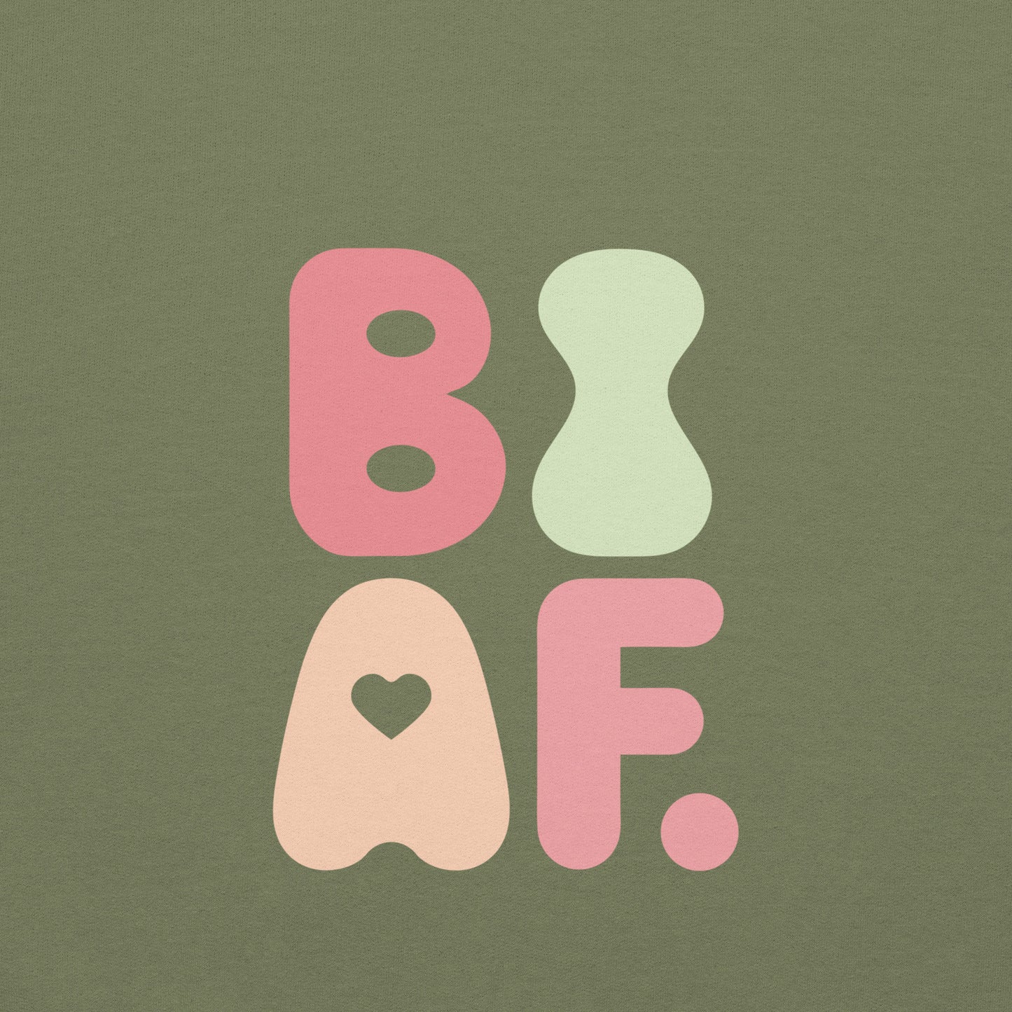 BI AF Bisexual Pride Unisex Hoodie – Soft Pastel Retro LGBTQ+ Sweatshirt