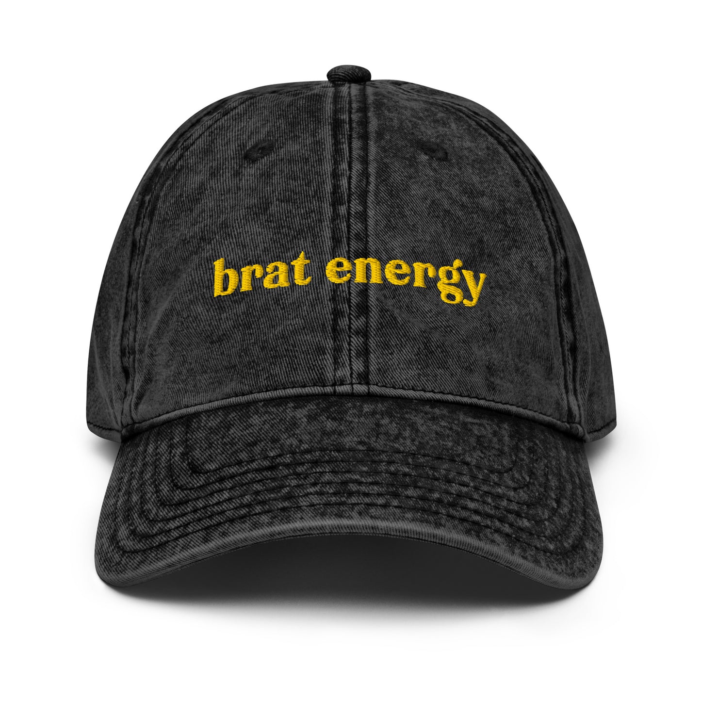 Brat Energy Vintage Cap – Embroidered Hat for Bold Mischief