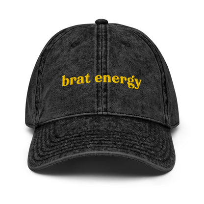 Brat Energy Vintage Cap – Embroidered Hat for Bold Mischief