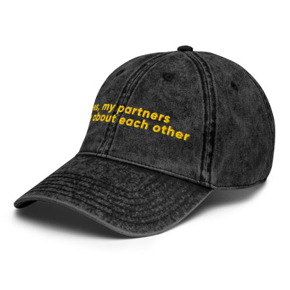 Yes, My Partners Know Vintage Cap – Cheeky ENM Statement Hat