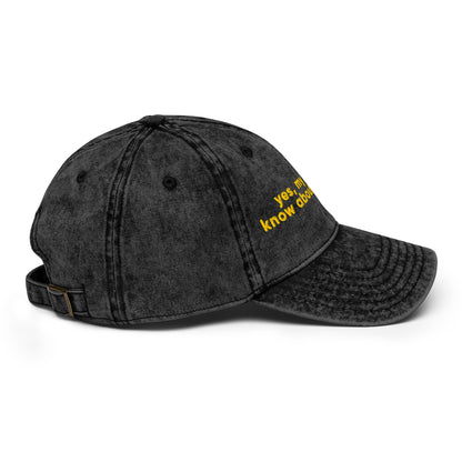 Yes, My Partners Know Vintage Cap – Cheeky ENM Statement Hat