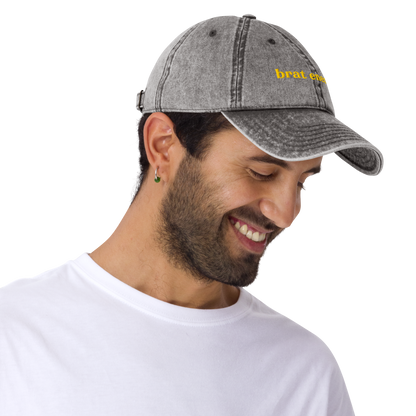 Brat Energy Vintage Cap – Embroidered Hat for Bold Mischief