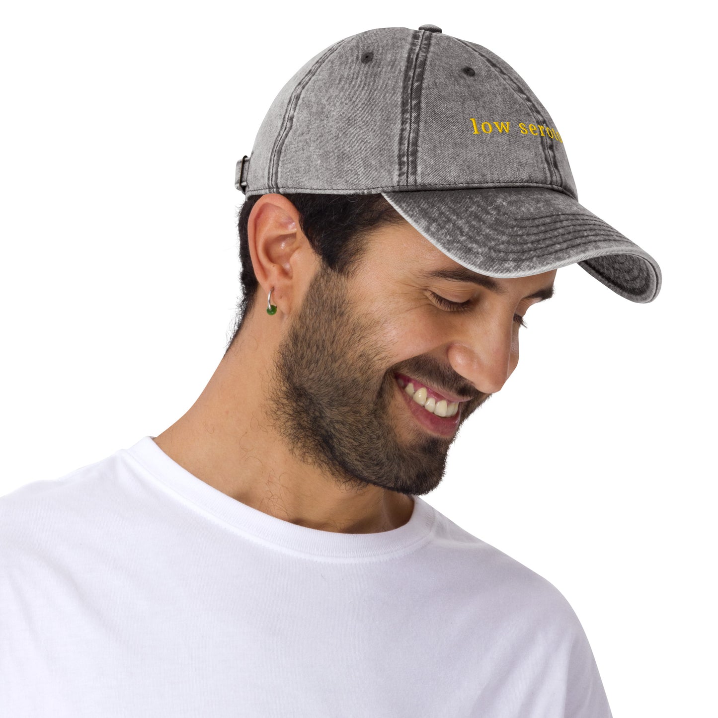 Low Serotonin Vintage Cap – Embroidered Cotton Hat for Neurodivergent Style