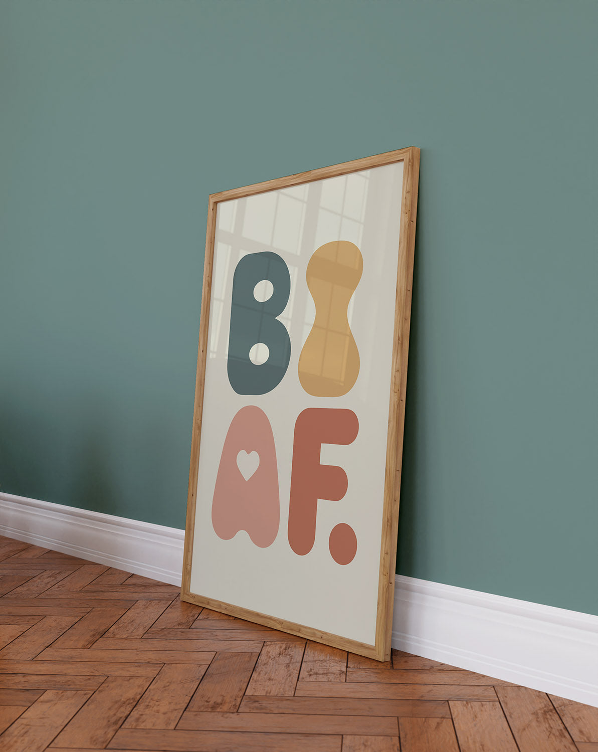 BI AF Poster – Colorful Modern Bisexual Pride Wall Art