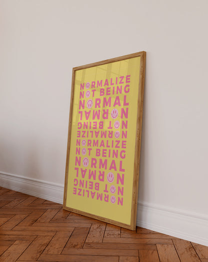 Non-Normative Poster – Modern Smiley Neurodiverse Affirmation Wall Art