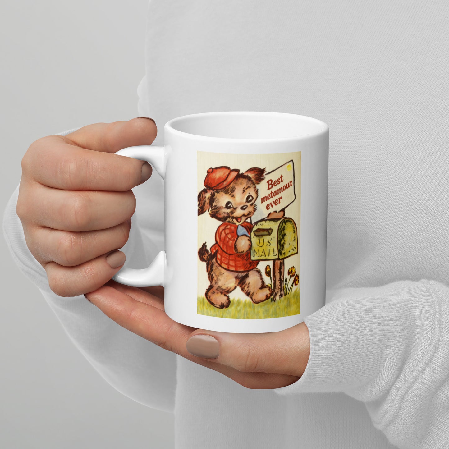 Best Metamour Ever Mug – Vintage Polyamory Gift Coffee Cup