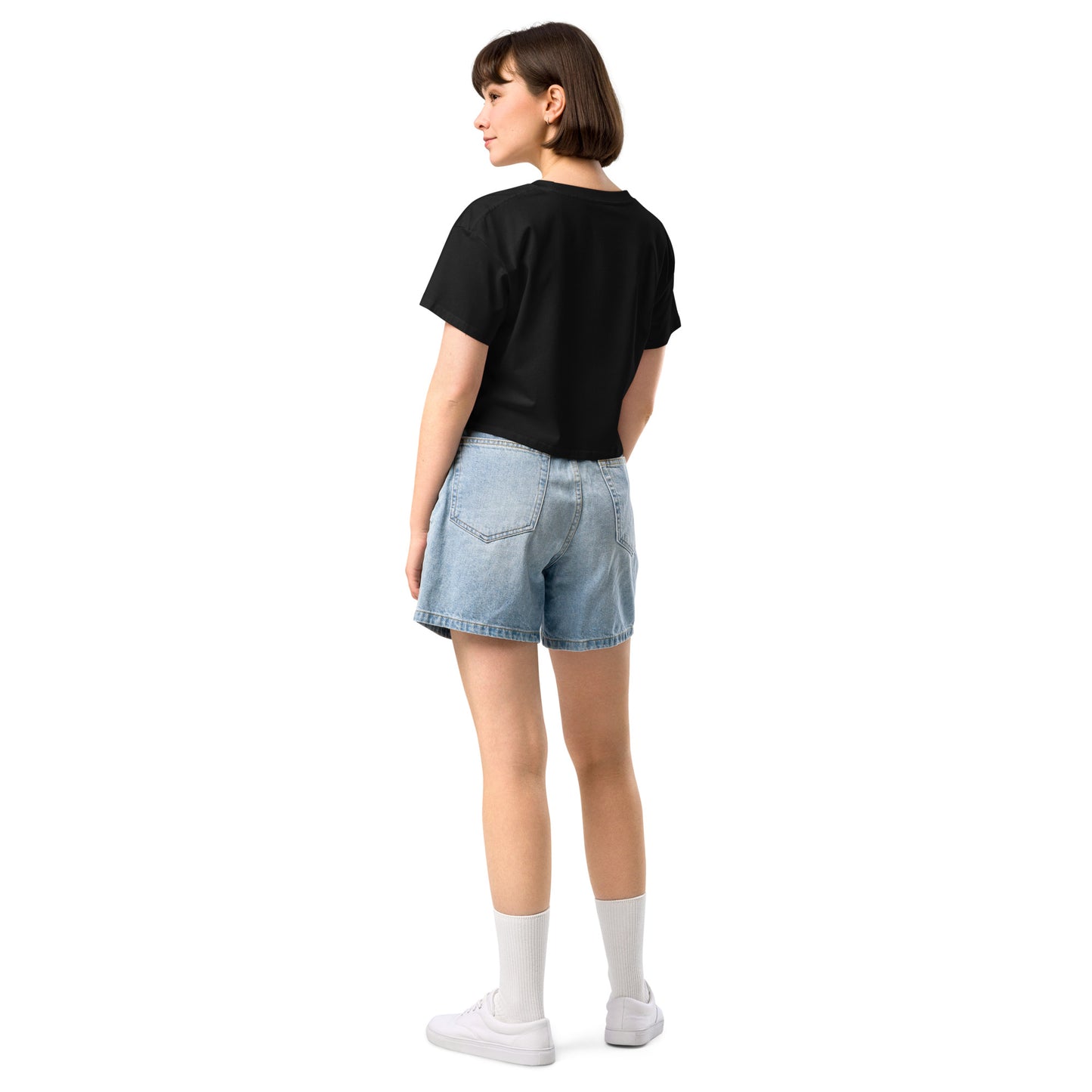 Biconic Crop Top - Black Bisexual Pride Tiger Graphic Tee