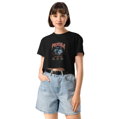 Polycule Tour Crop Top - Vintge Rock Band Style ENM Tee