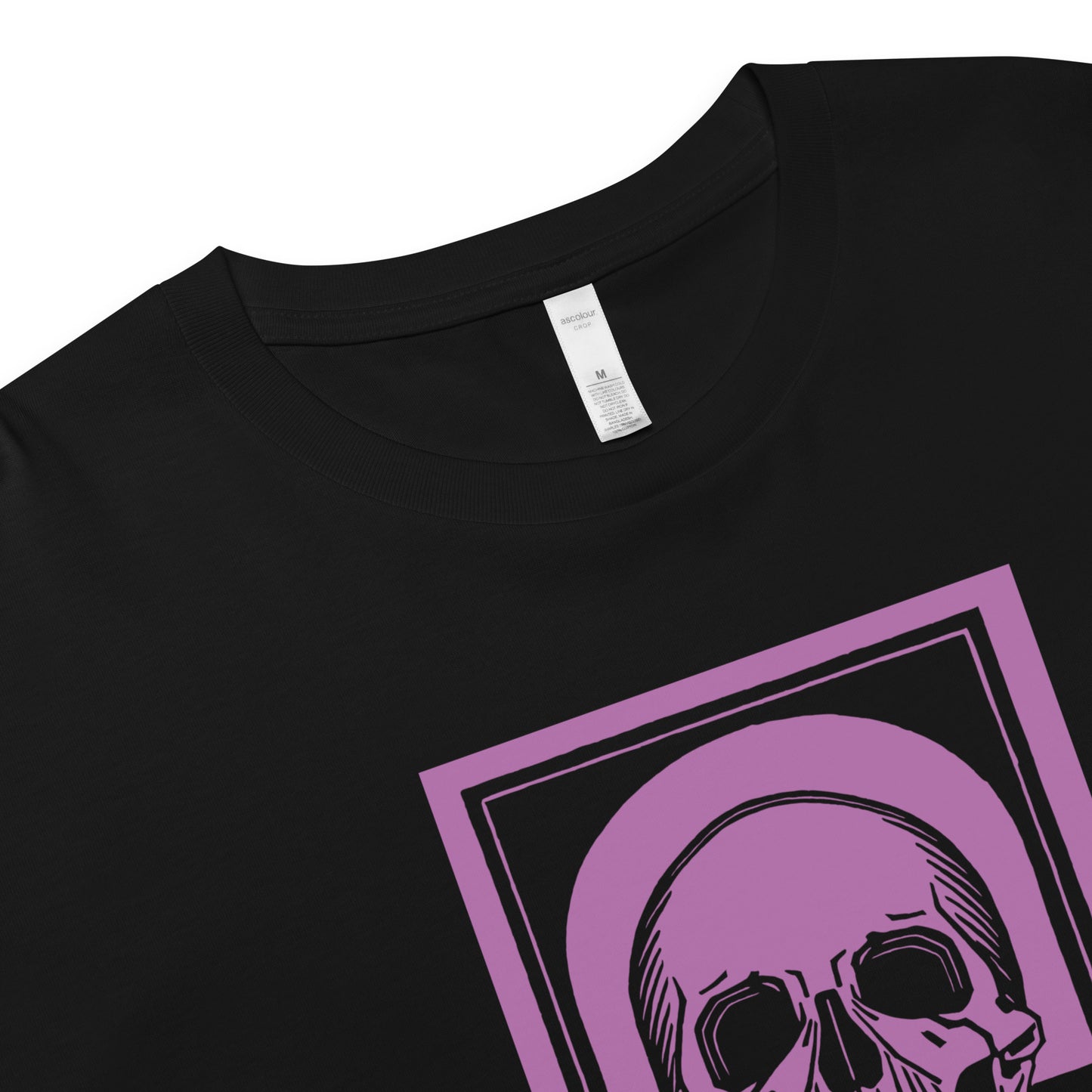 Dead Inside Crop Top – Vintage Skull Dark Humor Tee, Black