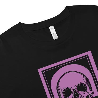 Dead Inside Crop Top – Vintage Skull Dark Humor Tee, Black