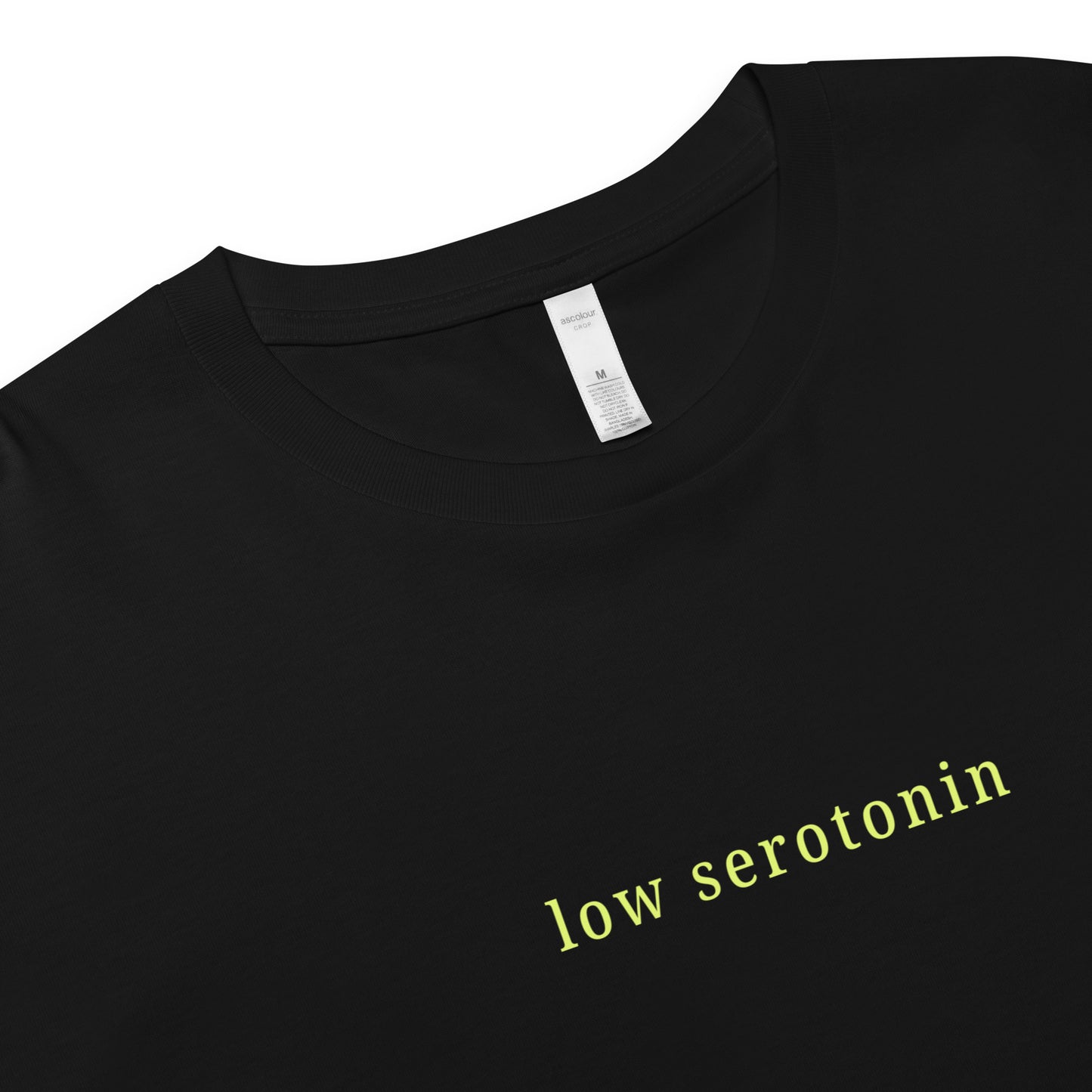 Low Serotonin Crop Top – Existential Dread Neurodivergent Tee