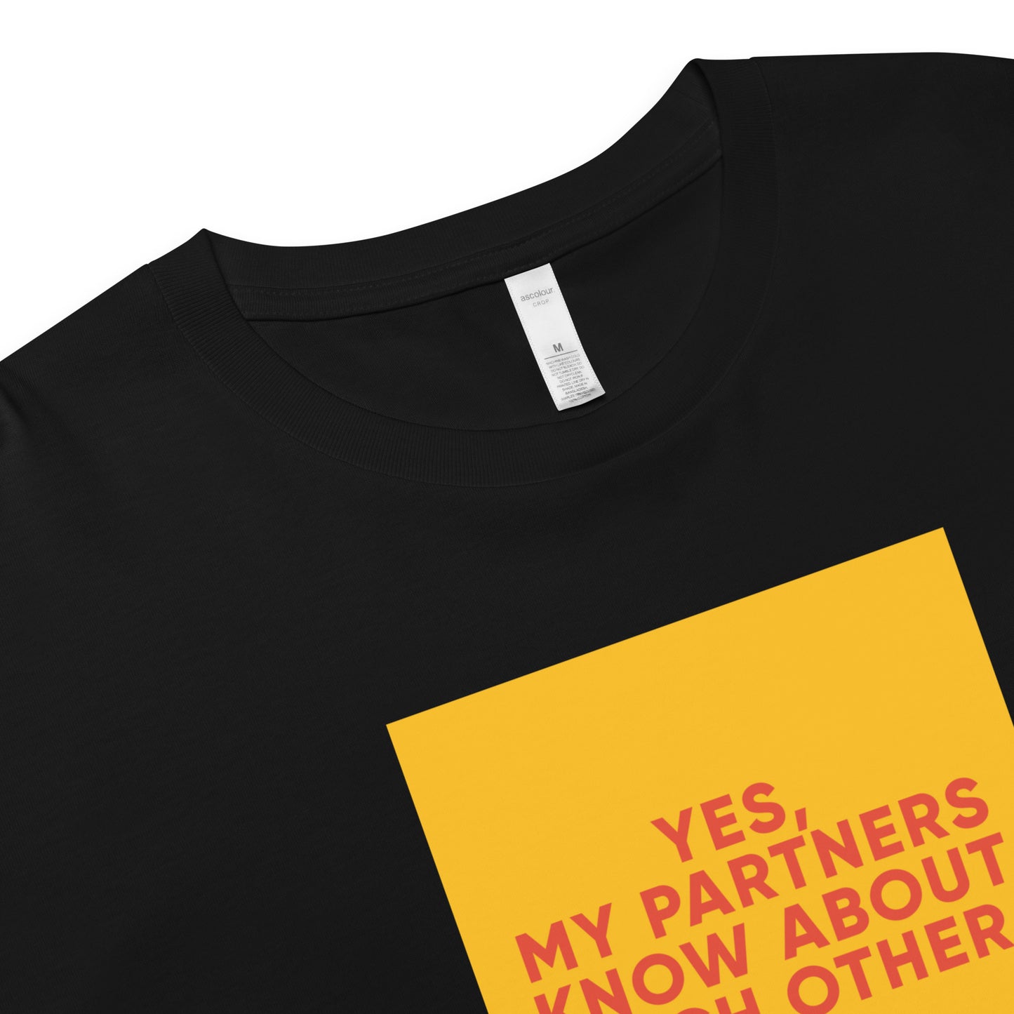 Yes, My Partners Know Crop Top – Cheeky ENM Statement Tee