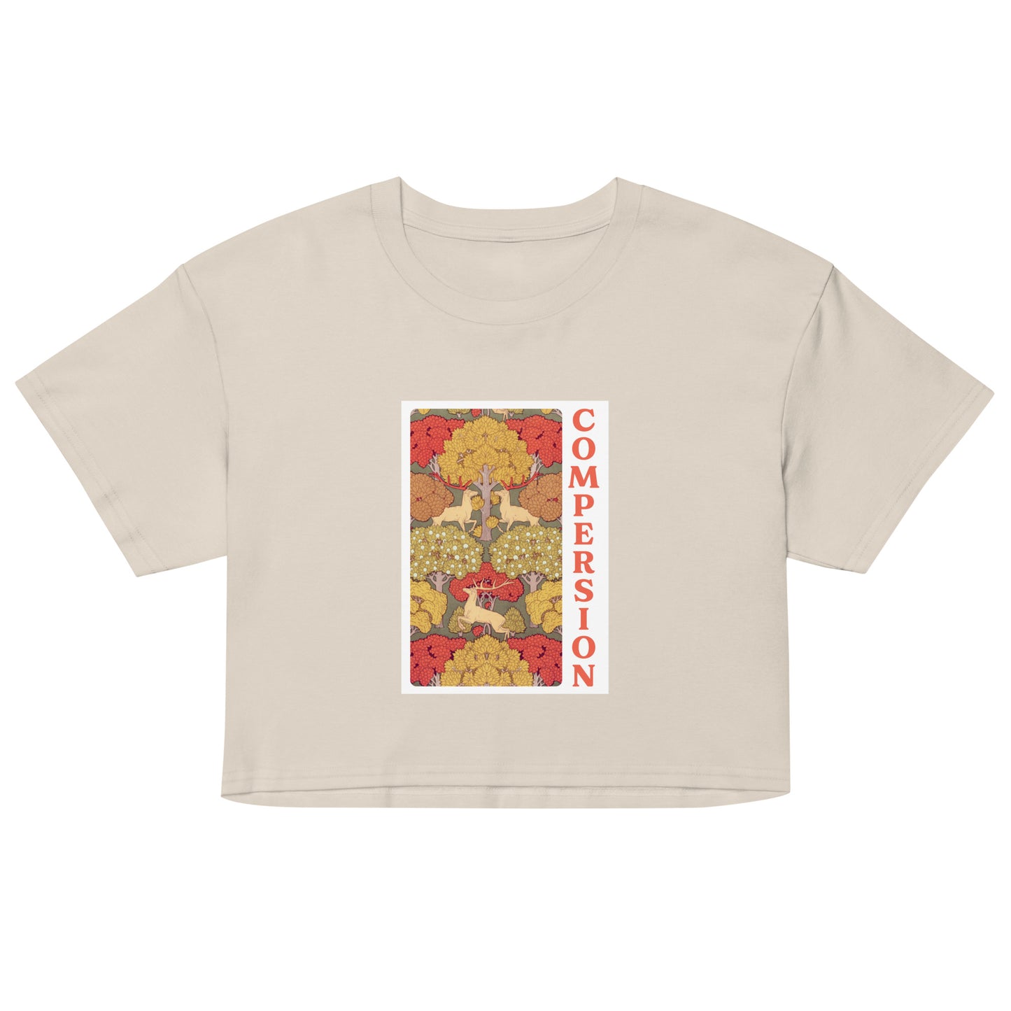 Compersion Crop Top - Woodland Decorative Polyamory Tee for ENM