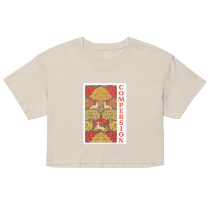 Compersion Crop Top - Woodland Decorative Polyamory Tee for ENM