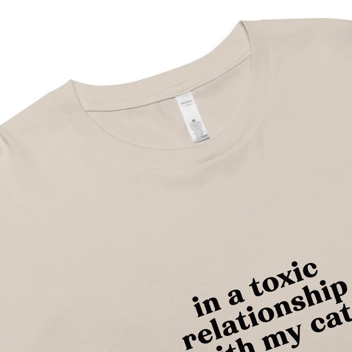 Toxic Relationship Cat Crop Top – Sarcastic Tee for Cat Lovers