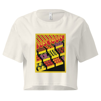 Very Fruity Crop Top – Queer Campy Vintage Fruit Stand Tee