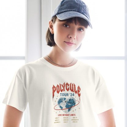 Polycule Tour Crop Top - Vintge Rock Band Style ENM Tee
