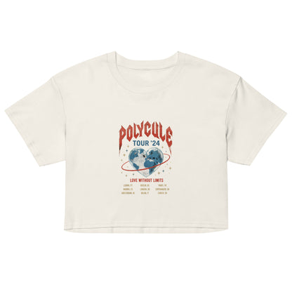 Polycule Tour Crop Top - Vintge Rock Band Style ENM Tee