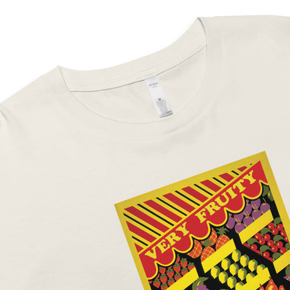 Very Fruity Crop Top – Queer Campy Vintage Fruit Stand Tee