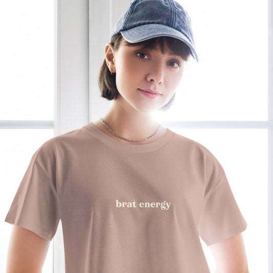 Brat Energy Crop Top – Play-Friendly Statement Tee