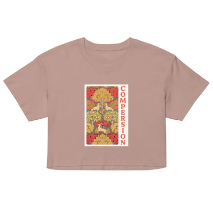 Compersion Crop Top - Woodland Decorative Polyamory Tee for ENM