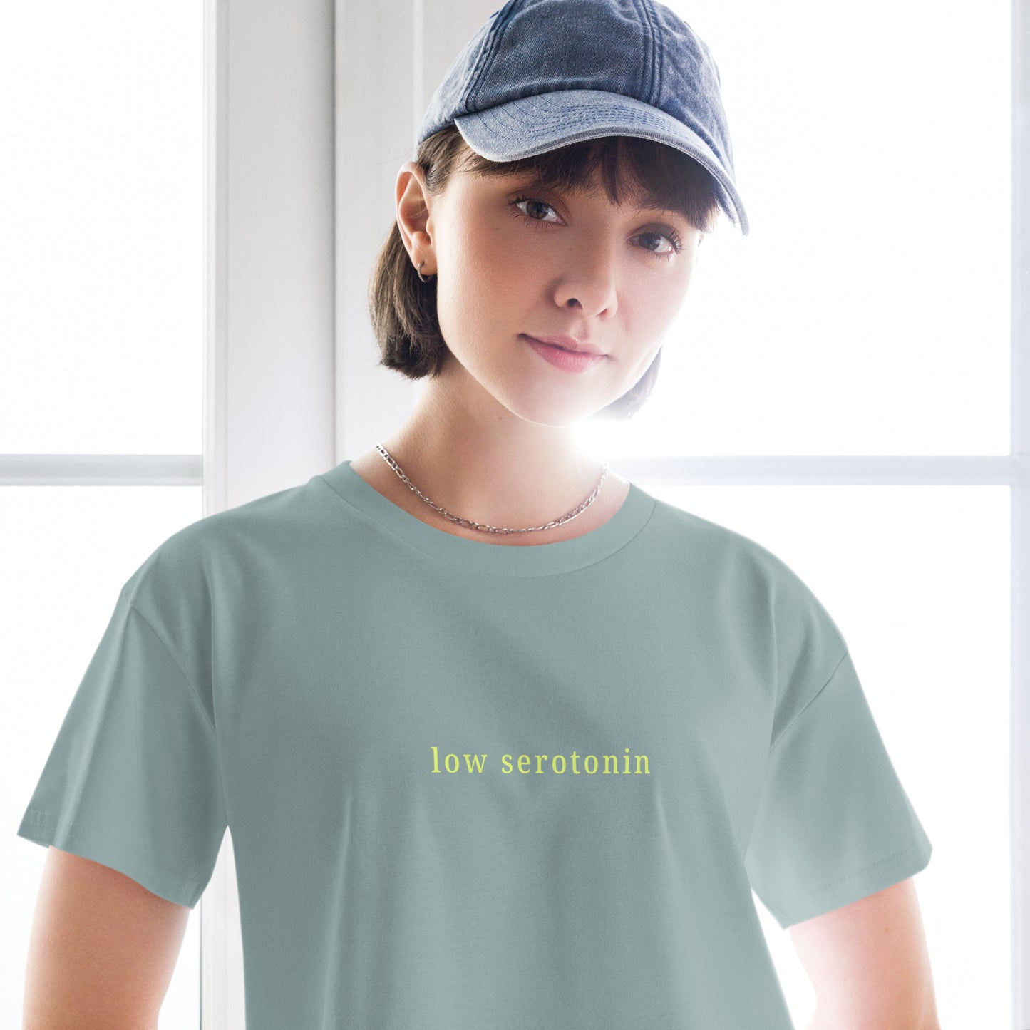 Low Serotonin Crop Top – Existential Dread Neurodivergent Tee