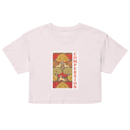 Compersion Crop Top - Woodland Decorative Polyamory Tee for ENM