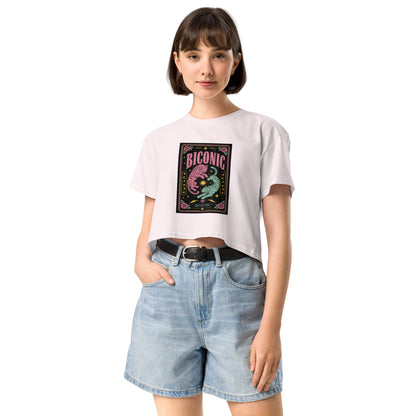 Biconic Crop Top - Colorful Bisexual Pride Tiger Graphic Tee