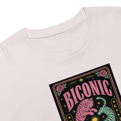Biconic Crop Top - Colorful Bisexual Pride Tiger Graphic Tee