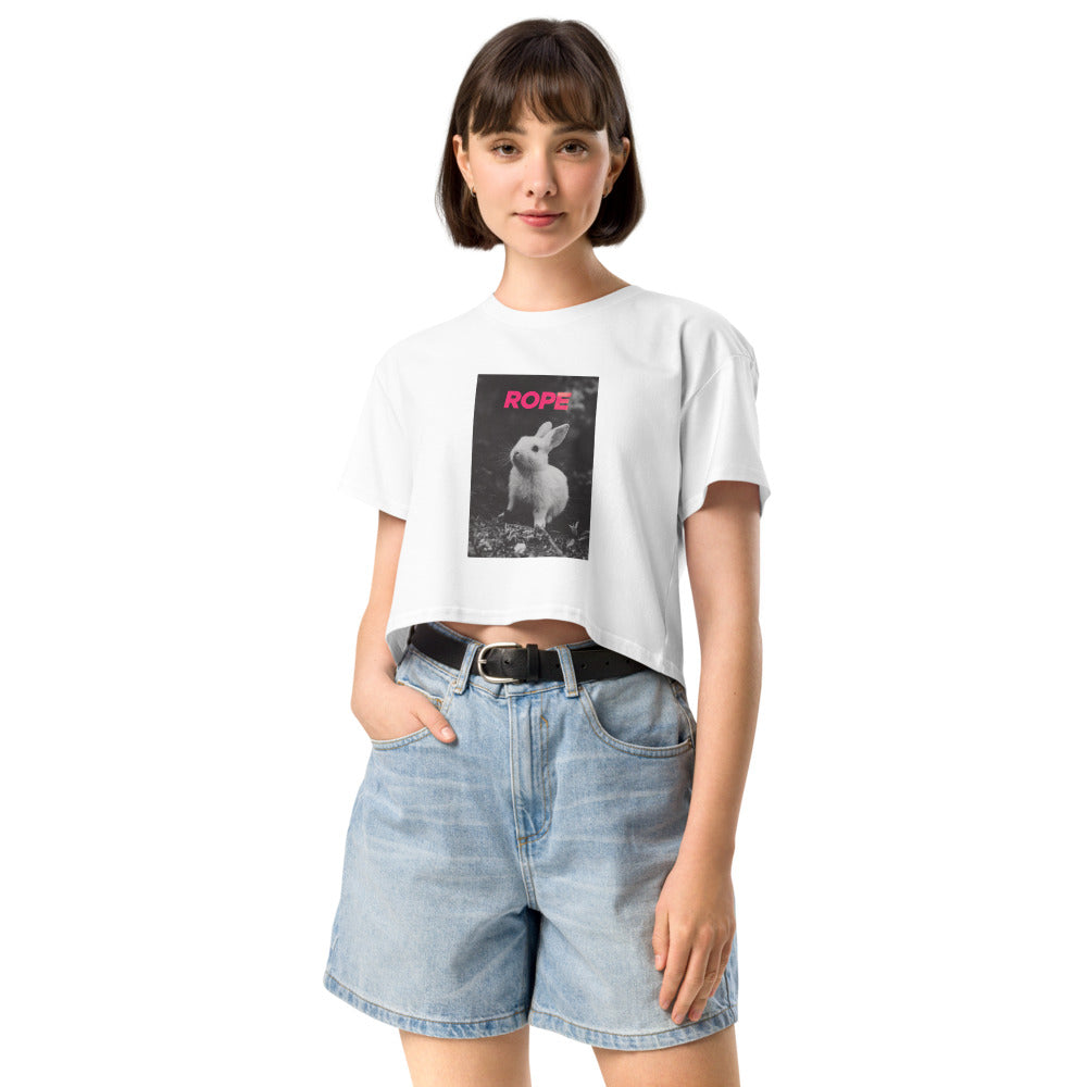 Rope Bunny Crop Top – Subtle Sh*bari Tee with Playful Edge