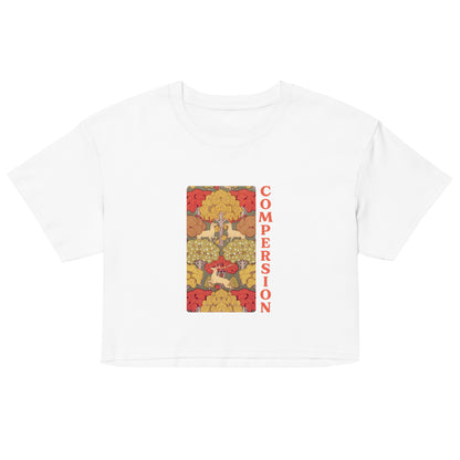 Compersion Crop Top - Woodland Decorative Polyamory Tee for ENM