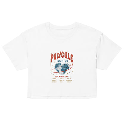 Polycule Tour Crop Top - Vintge Rock Band Style ENM Tee