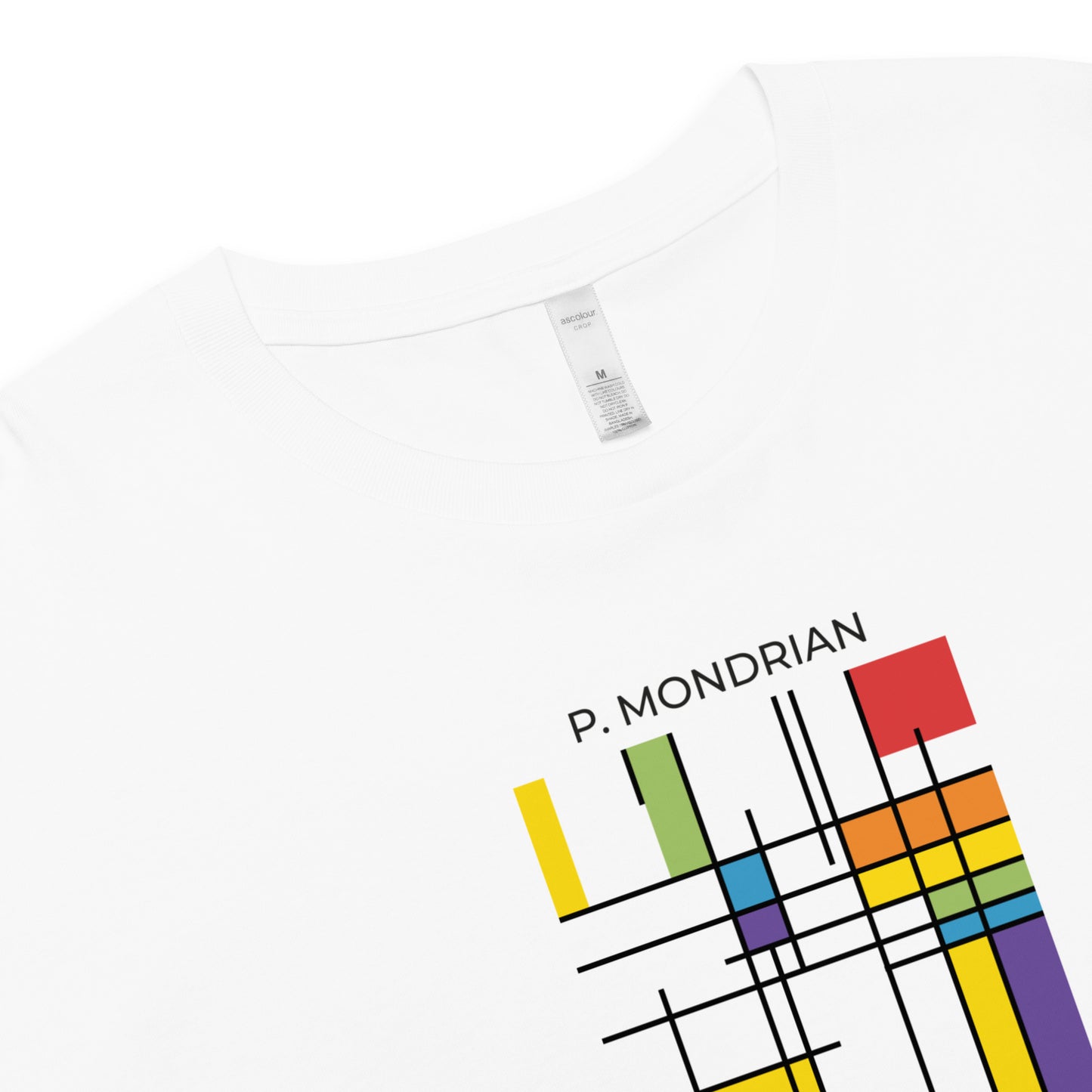 Queer Mondrian Crop Top – LGBTQ+ Pride Abstract Art Tee