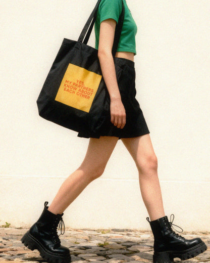 Yes, My Partners Know Eco Tote Bag – Bold ENM Humor Carryall